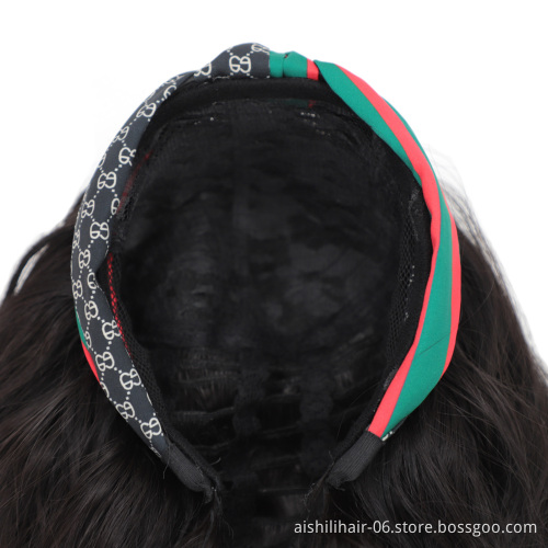 headbands hair wig for women good quality fibre synthetic hair with headband